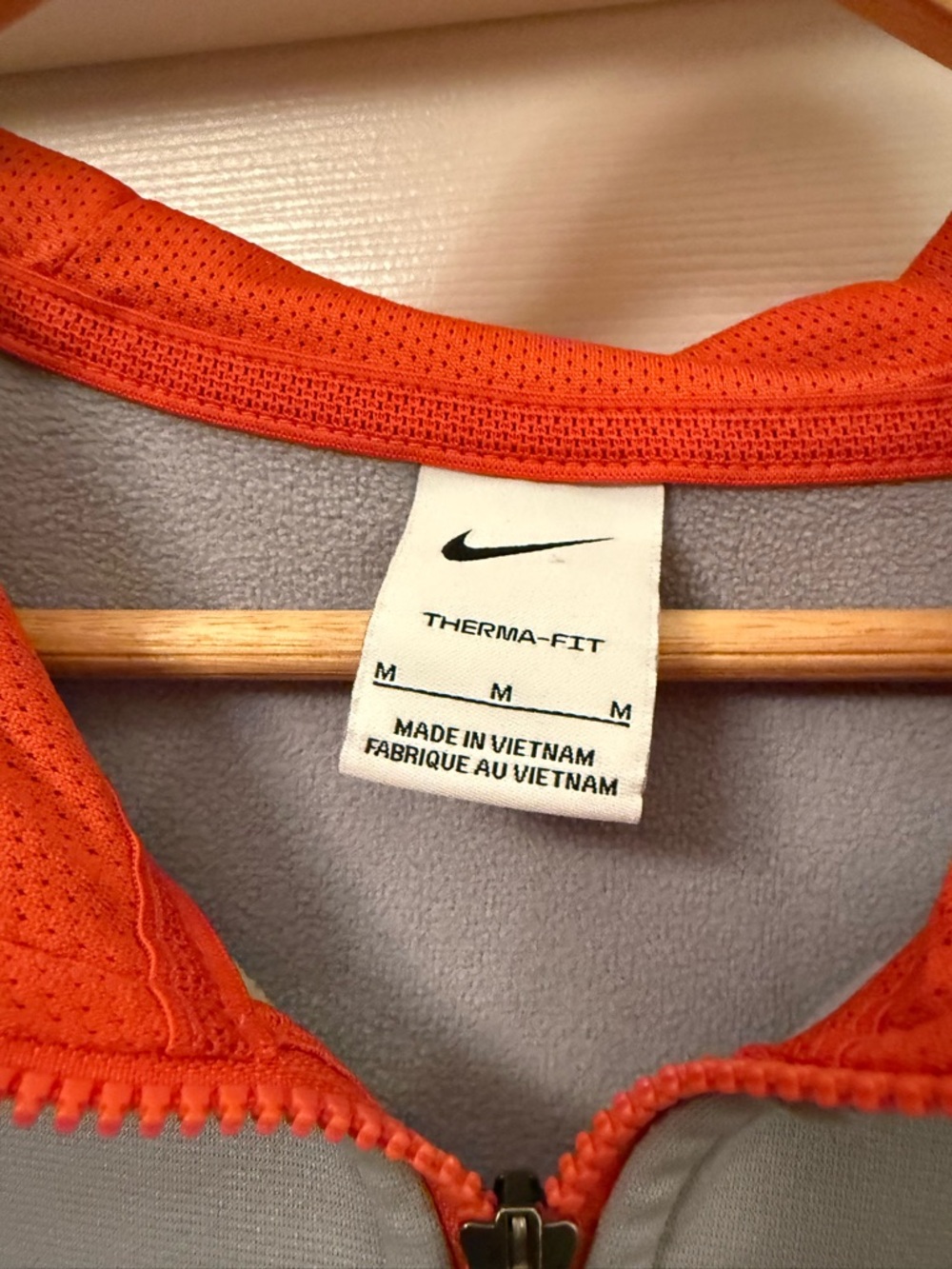 Nike Gray & Orange Clemson Zip-Up Hoodie Size Medium - Picture 3 of 6